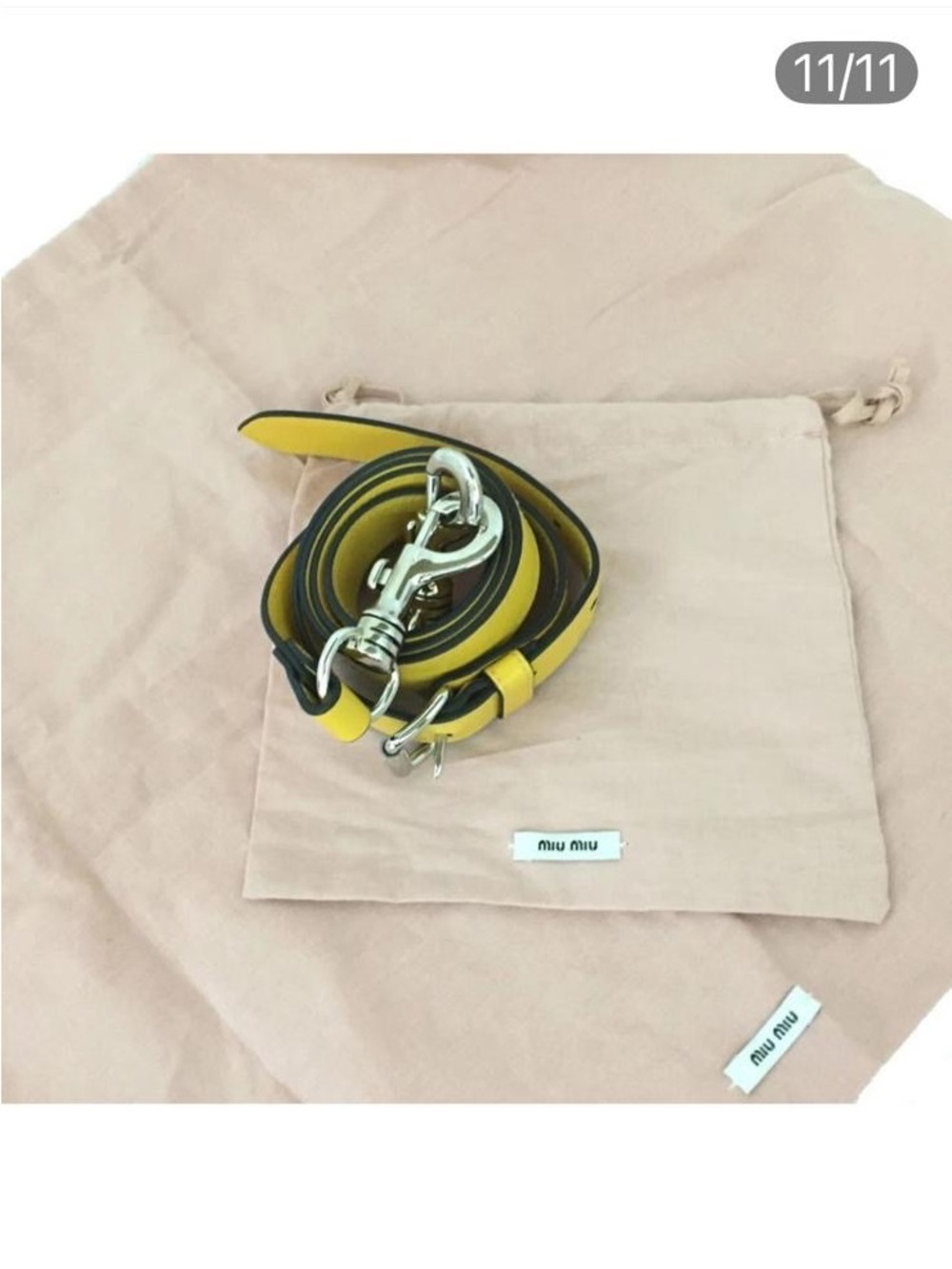 Miu Miu Flower Print 2WAY Shoulder BagYellow With Dust Bag - Picture 5 of 9